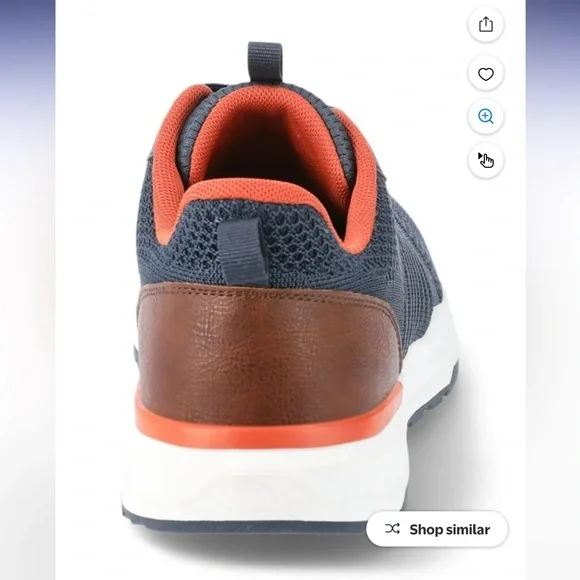 George Navy & Orange knit casual shoes Breathable Mesh & Memory Foam size 9 NWT - Picture 13 of 15